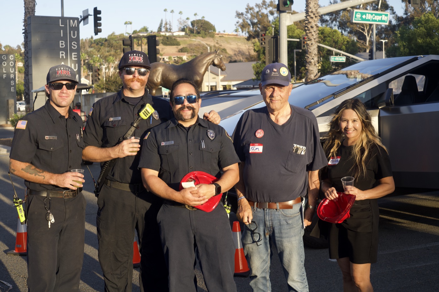 Bonita firefighters and church volunteers together at the festival.